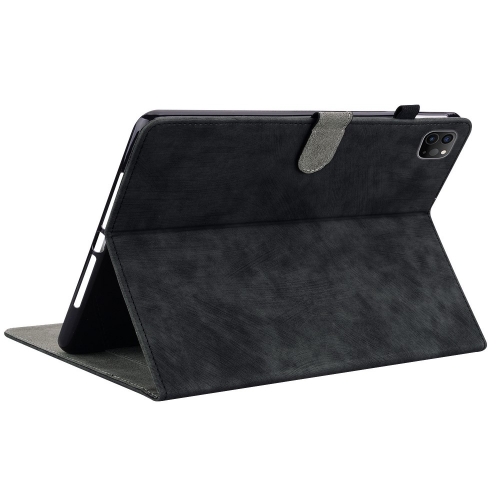 Калъф Тефтер Leather Anti-Drop за iPad Pro 12.9 (2020) / (2021) / (2022), черен