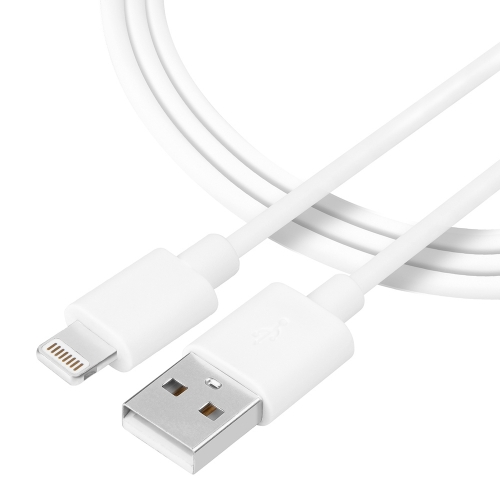USB Кабел Tactical Smooth Thread USB-A към Lightning, 2m, бял
