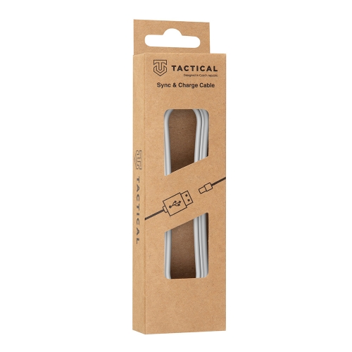 USB Кабел Tactical Smooth Thread USB-A към Lightning, 2m, бял