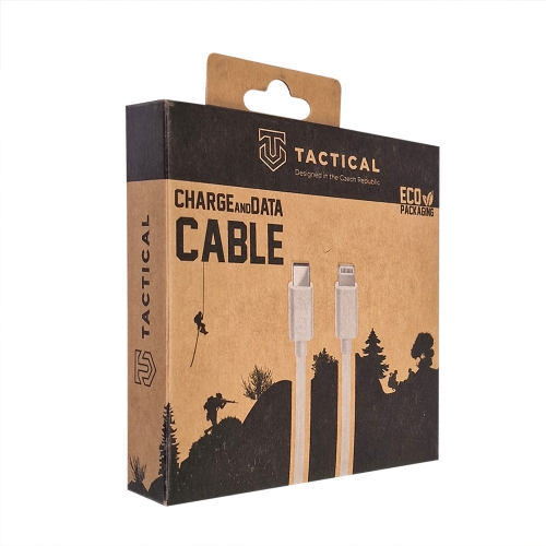 Кабел Tactical Smooth Thread, USB-C към Lightning 1m, бял