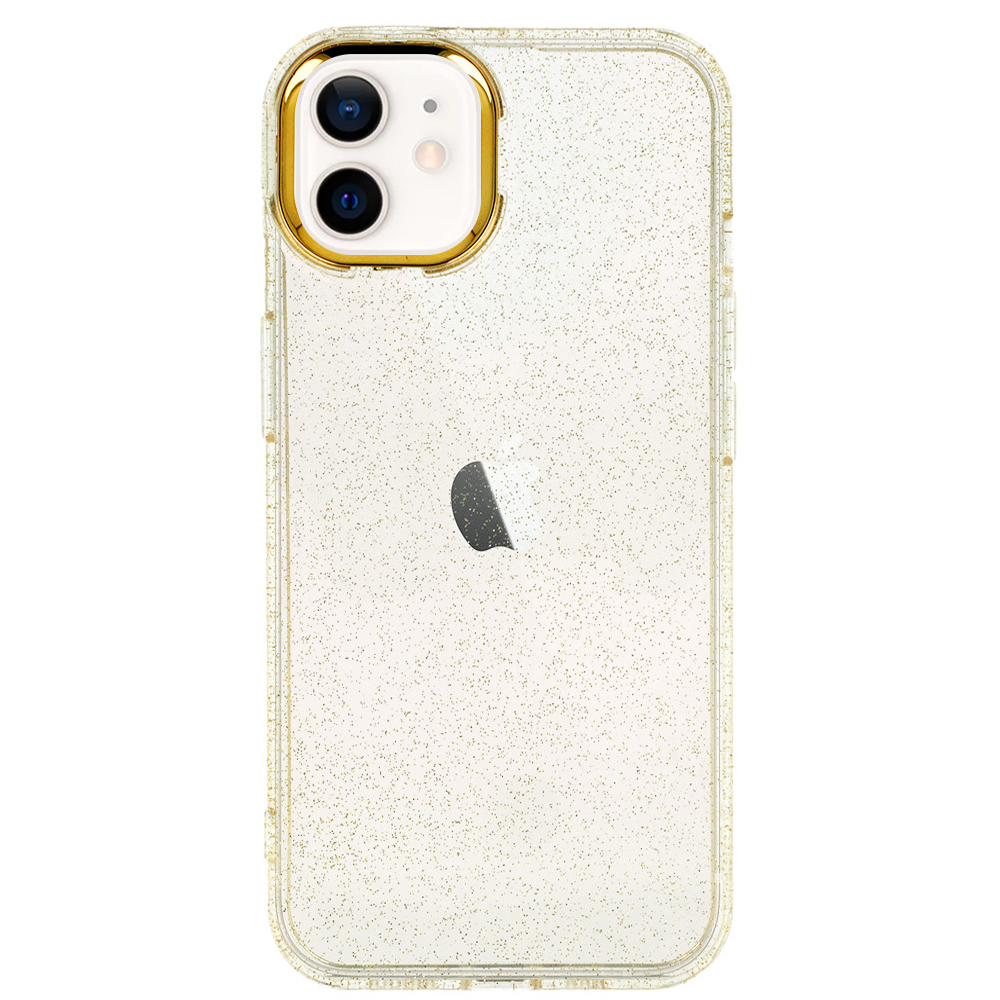 Силиконов калъф Gold Glitter за iPhone 11, Златист