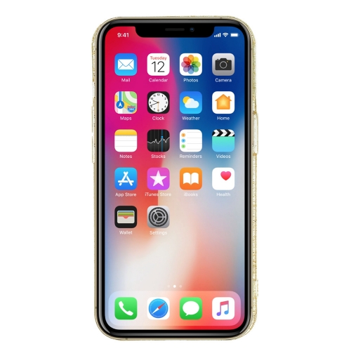 Силиконов калъф Gold Glitter за iPhone 11, Златист