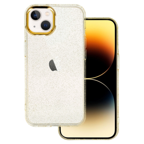 Силиконов Гръб Gold Glitter за iPhone 14 Plus, Златист