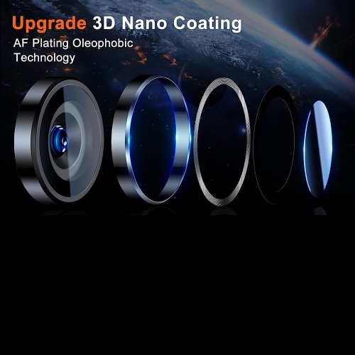 3D Стъклен Протектор за камерата на Samsung Galaxy A54, Черен