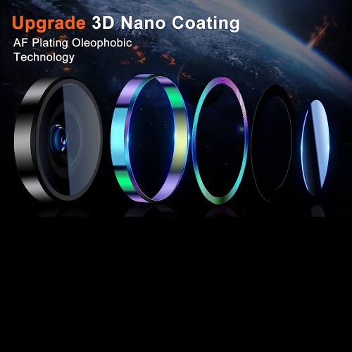 3D Стъклен Протектор за камерата на Samsung Galaxy A14 / A24 / A34, Дъга