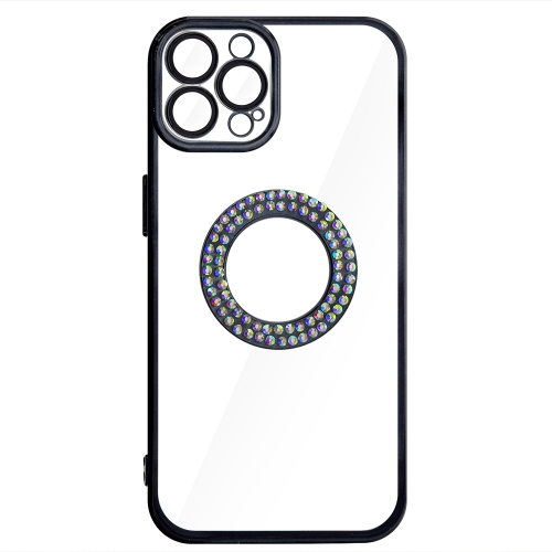 Силиконов калъф DM1 за iPhone 12 Pro, с протекция на камерата, Черен