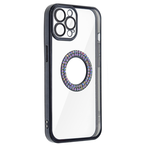 Силиконов калъф DM1 за iPhone 12 Pro, с протекция на камерата, Черен