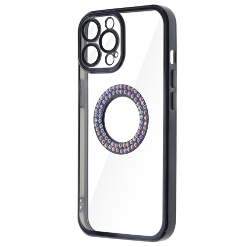 Силиконов калъф DM1 за iPhone 12 Pro, с протекция на камерата, Черен