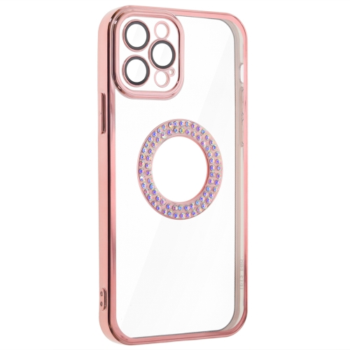 Силиконов калъф DM1 за iPhone 12 Pro, с протекция на камерата, Розов
