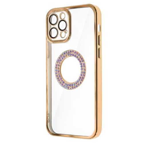 Силиконов калъф DM1 за iPhone 12 Pro, с протекция на камерата, Златист