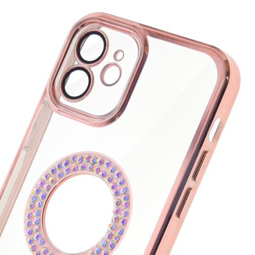 Силиконов калъф DM1 за iPhone 12, с протекция на камерата, Розов