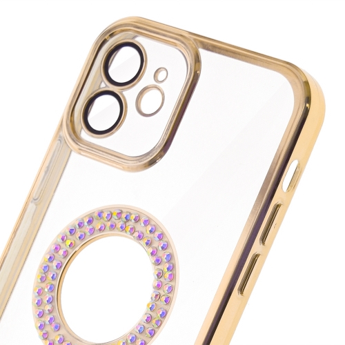 Силиконов калъф DM1 за iPhone 12, с протекция на камерата, Златист