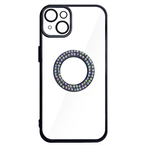 Силиконов калъф DM1 за iPhone 13, с протекция на камерата, Черен