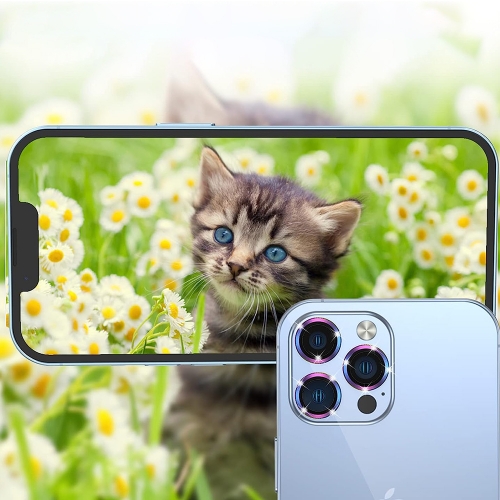 3D Стъклен Протектор за камерата на iPhone 13 Pro/13 Pro Max, Дъга