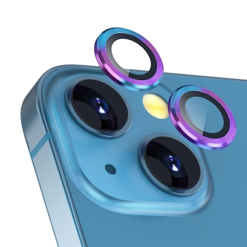 3D Стъклен Протектор за камерата на iPhone 13 / 13 mini, Дъга