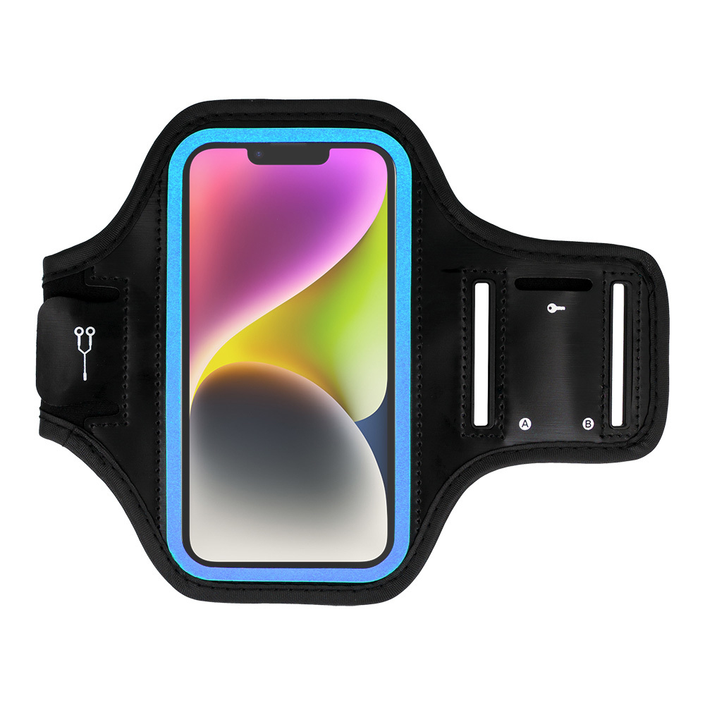 Калъф за Ръка Armband Slim Type 2, до 6 инча, Черен-Син