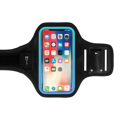 Калъф за Ръка Armband Slim Type 2, до 6 инча, Черен-Син