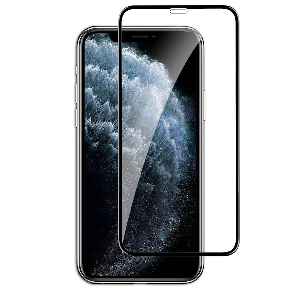 Стъклен протектор 5D Full Glue за iPhone X/XS, Черен
