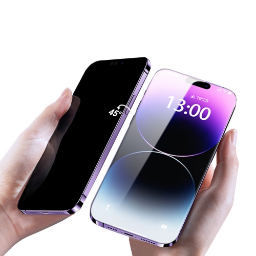 Стъклен протектор PRIVACY за iPhone 14 Pro, Черен