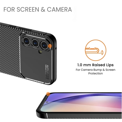 Силиконов Калъф Carbon за Samsung Galaxy A54 5G, Черен
