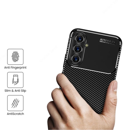 Силиконов Калъф Carbon за Samsung Galaxy A54 5G, Черен