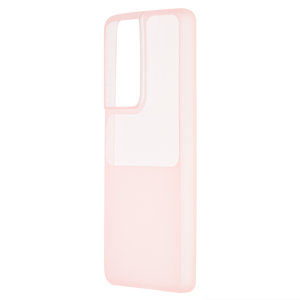 Силиконов калъф Tel Protect Window за Samsung Galaxy S21 Ultra, Розов