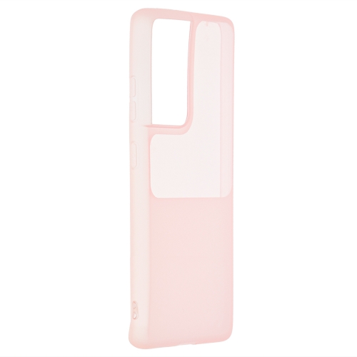 Силиконов калъф Tel Protect Window за Samsung Galaxy S21 Ultra, Розов