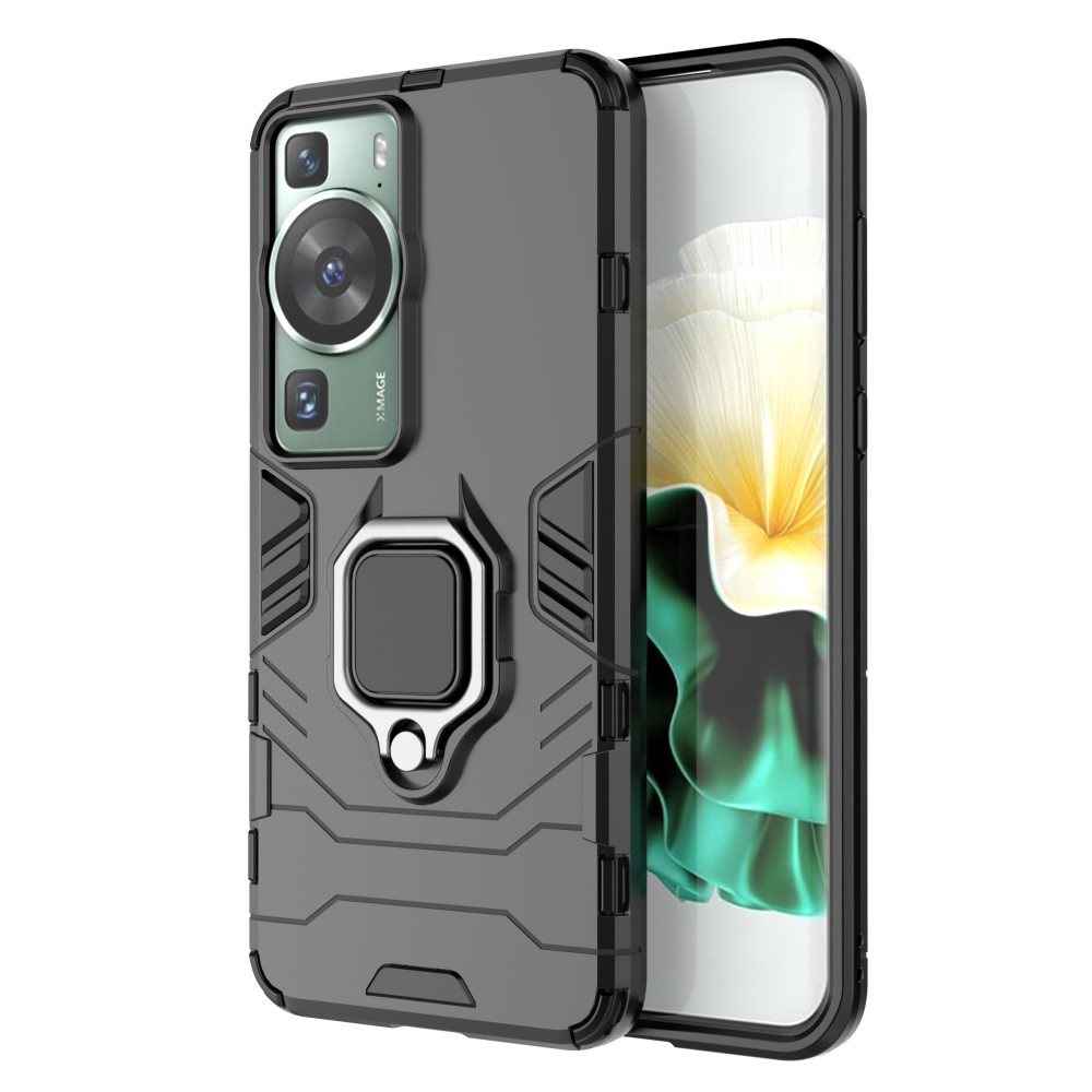 Удароустойчив Калъф Hybrid Cover за Huawei P60 / P60 Pro, Ring Holder, Черен