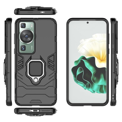 Удароустойчив Калъф Hybrid Cover за Huawei P60 / P60 Pro, Ring Holder, Черен