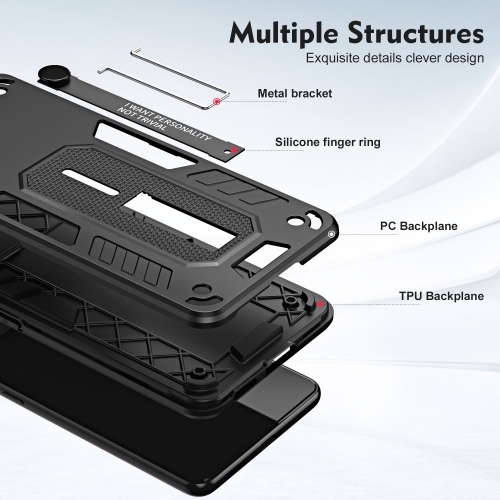 Удароустойчив калъф за Samsung Galaxy A54 5G, Finger Hoder, Bracket, Черен