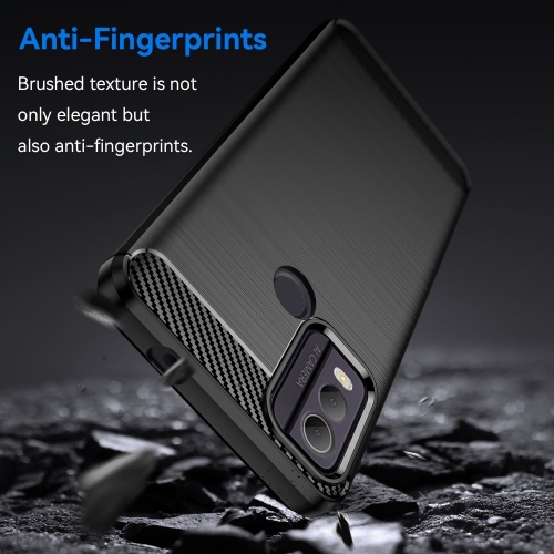 Силиконов Калъф Carbon за Nokia C22, Черен