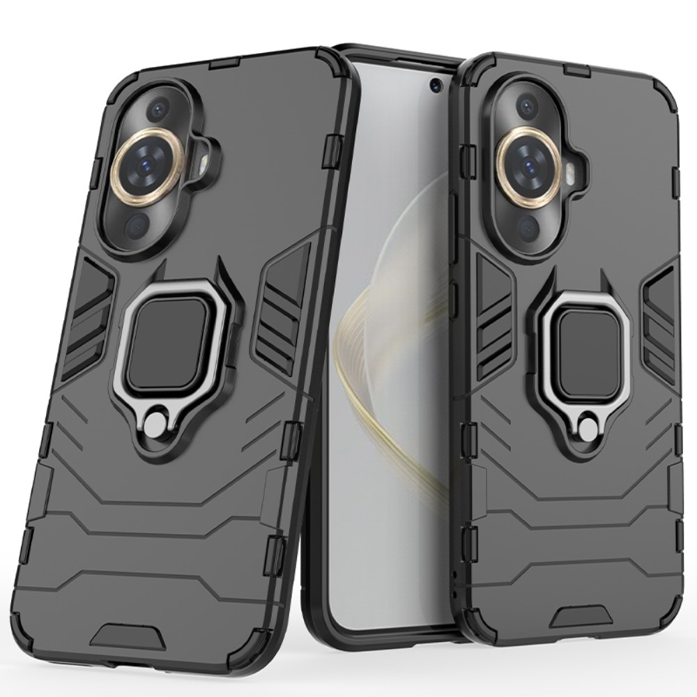 Удароустойчив Калъф Hybrid Cover за Huawei Nova 11 Pro / Nova 11 Ultra, Ring Holder, Черен