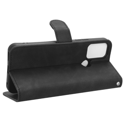 Калъф тефтер Leather Wallet за Nokia C22, Черен