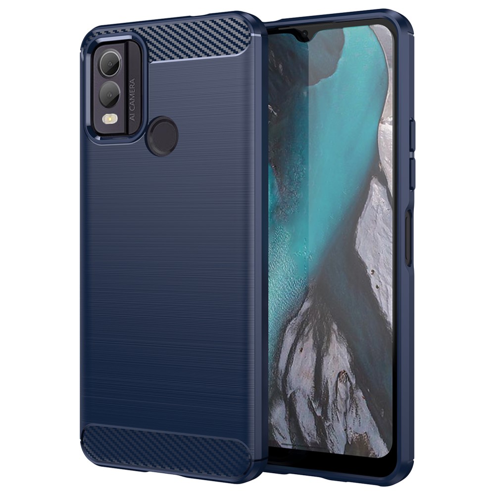 Силиконов Калъф Carbon за Nokia C22, Син