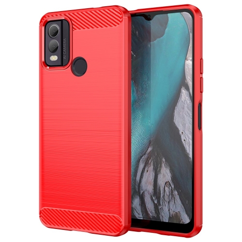 Силиконов Калъф Carbon за Nokia C22, Червен