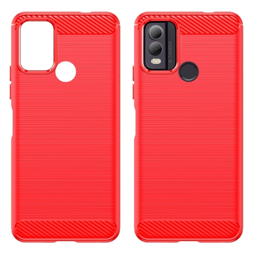 Силиконов Калъф Carbon за Nokia C22, Червен