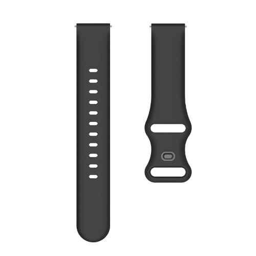 Универсална силиконова каишка за часовници Samsung, Huawei, Amazfit, 22mm, Черен
