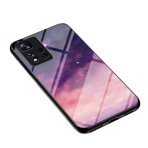 Стъклен Гръб Glass за Xiaomi Redmi Note 11 Pro Plus 5G, Розово небе