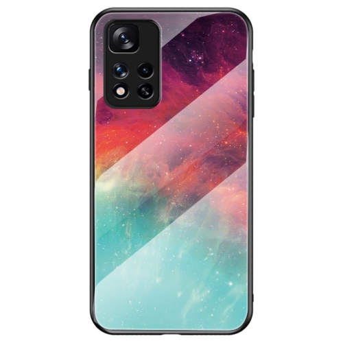 Стъклен гръб Glass за Xiaomi Redmi Note 11 Pro Plus 5G, Цветно небе