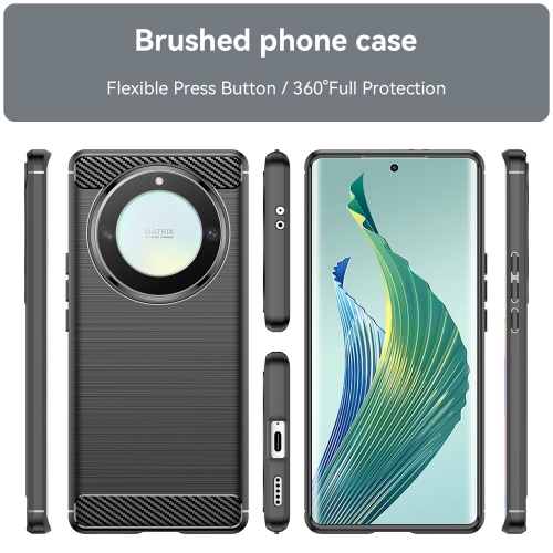 Силиконов Калъф Carbon за Honor Magic 5 Lite 5G, Черен