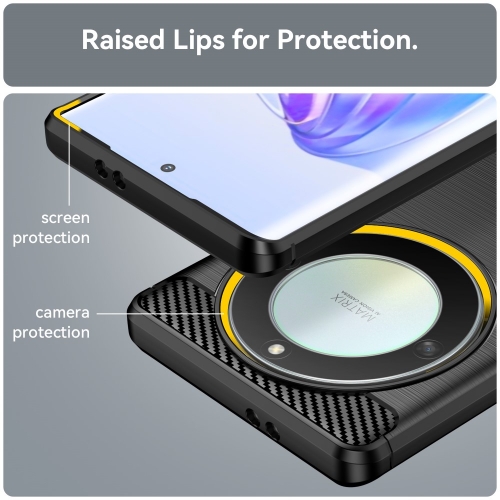 Силиконов Калъф Carbon за Honor Magic 5 Lite 5G, Черен