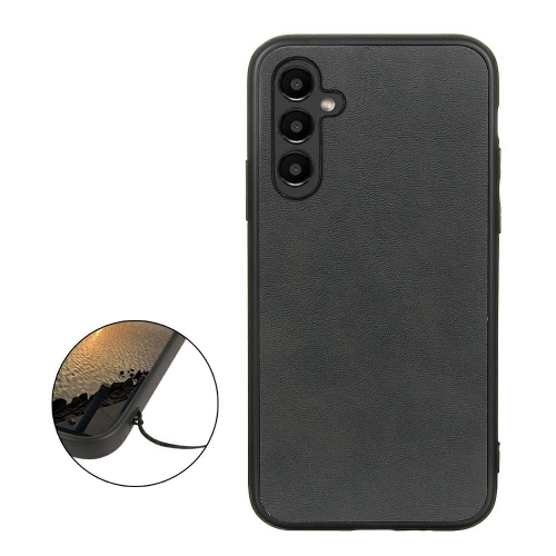 Удароустойчив калъф Leather Coated за Samsung Galaxy A14 5G, Черен