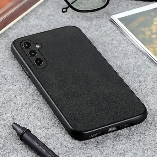 Удароустойчив калъф Leather Coated за Samsung Galaxy A14 5G, Черен