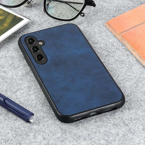 Удароустойчив калъф Leather Coated за Samsung Galaxy A14 5G, Син