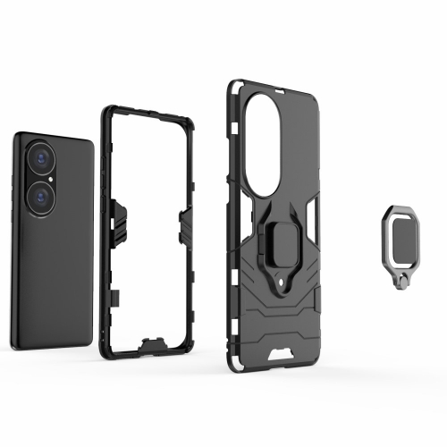 Удароустойчив Калъф Hybrid Cover за Huawei P50 Pro, Ring Holder, Черен