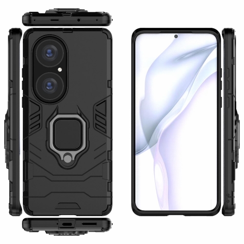 Удароустойчив Калъф Hybrid Cover за Huawei P50 Pro, Ring Holder, Черен