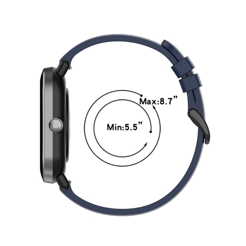 Силиконова каишка за Samsung Galaxy Watch 5 / Watch 5 Pro / Watch4 Classic / Watch4 / Watch3 / Watch Active, 20mm, Тъмно сив