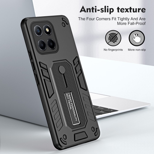 Удароустойчив калъф за Honor X8 5G, Finger Hoder, Bracket, Черен