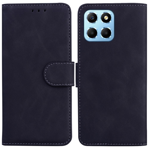 Калъф Тефтер Leather Wallet за Honor X8 5G, Черен