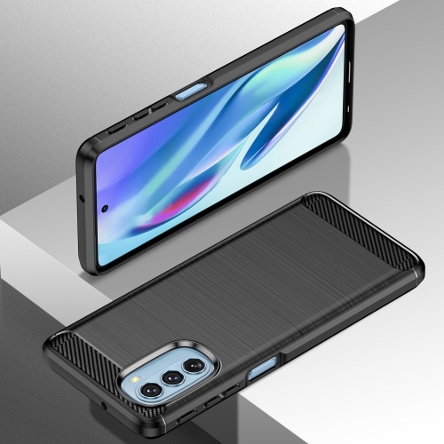 Силиконов Калъф Carbon за Motorola Moto G51 5G, Черен